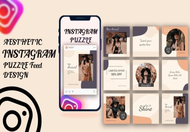 be your instagram content creator instagram puzzle feed post canva post design