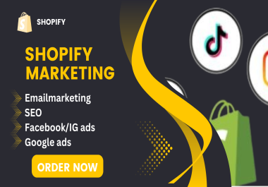 I will do shopify dropshipping marketing, ebay, amazon, ecommerce website promotion