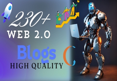 230+ Premium Web 2.0 Blogs with Domain Authority Ranging from 40 to 70