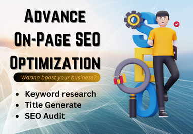 I will do on-page SEO optimization to fast rank your site on Google