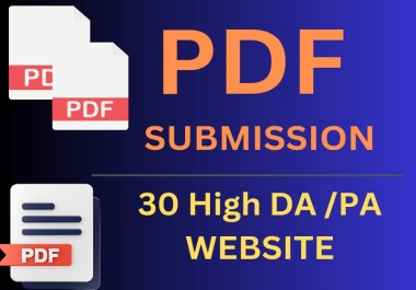 30 PDF SUBMISSION HIGH DA / PA WEBSITE BACKLINKS