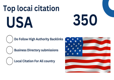 I will top 350 local citaion USA, UK, CAN & for all country