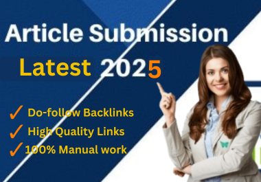 50+Unique and Dofollow article backlinks