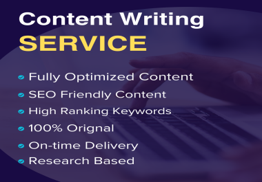 High-quality,  SEO-optimized content writing service providing
