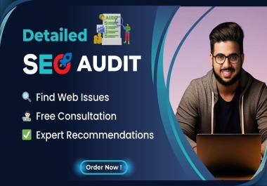 You will get detailed website SEO audit with website audit report and consultation.