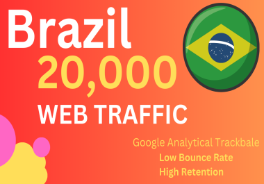 I will send you 20000+ organic Brazil web traffic to your website