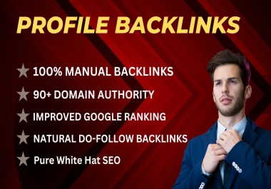 I will Build 60 SEO manual Do follow profile backlinks