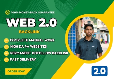100 high DA PA manual Web 2.0 backlinks and permanent linkbuilding websites.