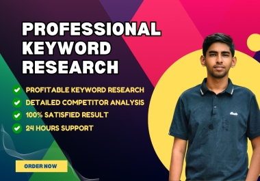 Professional keyword research for your website and rank your website in google.