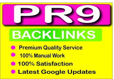 I will Create Manually 50 PR9 High Quality Backlinks