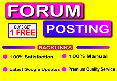 60 Forum Posting SEO Backlinks for Google Ranking