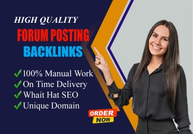 I will produce 60 high quality Forum posting backlinks through SEO for Google Page Rank