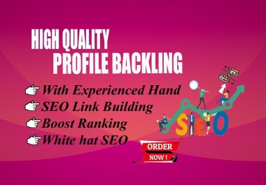 I will build 120 unique high quality PR9 Profile backlinks