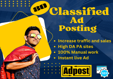Classified ad posting manual 80 service SEO in usa uk india bd with dofollow linkbuilding