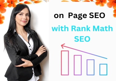 provide weekly and monthly on page SEO with Rank Math SEO