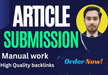 50 Articles Submitted and High Ranking Site