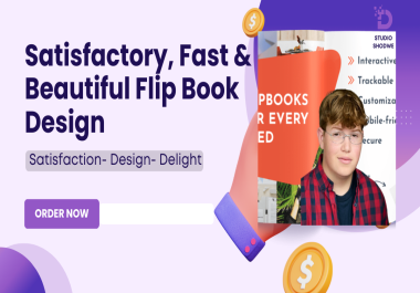 I will convert your pdf,  ebook to a beautiful flipbook