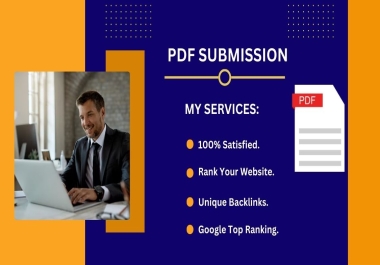 I will manually provide 40+PDF submission SEO backlinks on high authority websites.