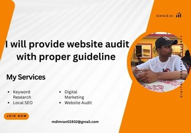I will provide website audit with proper guideline