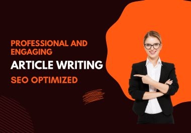 Professional and Engaging Article Writing Services