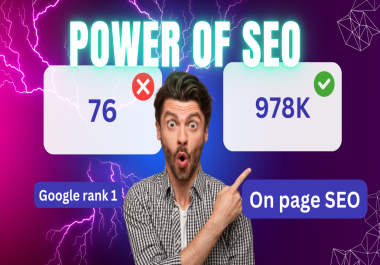 I will do on page seo optimisation to rank your web page google 1