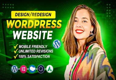 I will develop wordpress website design with responsive web design