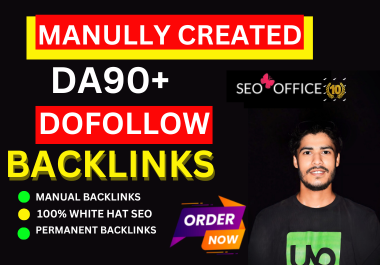 I will create high authority DA 60 to 90+white hat manual SEO dofollow backlinks service