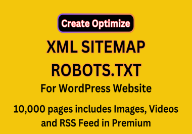 I will create optimize XML sitemap robots txt for wp website SEO