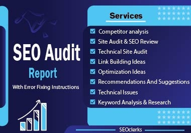 I will provide a professional website audit and detailed SEO report with Strategy