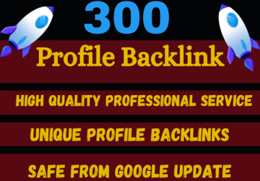 300 Good Quality SEO Profile Backlinks