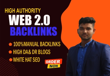 I will build 50 high-authority backlinks using top-tier WEB2.0 sites to boost your website&rsquo s online