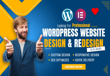 I will design wordpress website or clone any business website to wordpress