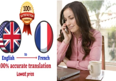 I will provide a perfect english to french translation