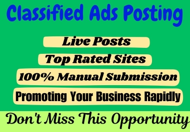 Build 100 Plus Classified Ads Posting On Top Authority Website