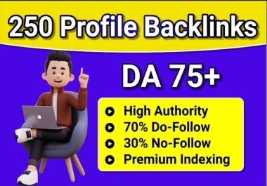 250+ High Authority Moz DA 90+ SEO Dofollow Powerful Profile Backlinks