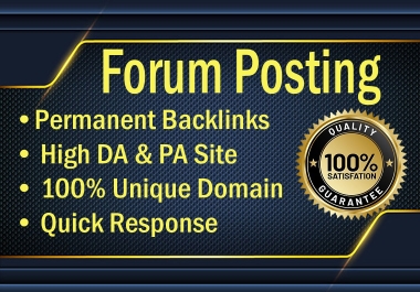 I will do Forum Posting backlinks for your website rank