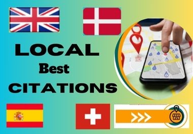 I will do 120 UK Local Citations for UK,  new zealand,  spain,  denmark