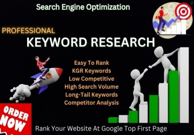 I will Professional SEO keyword research and competitor analysis