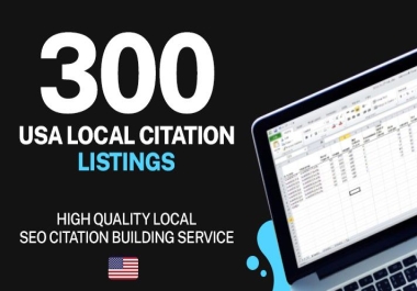 I will create 300 live usa local citation for local seo