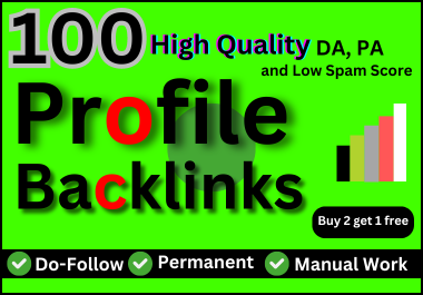 Boost Your Website's SEO with High-Quality DA,  PA Profile Backlinks