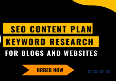 keyword research with content plan for website