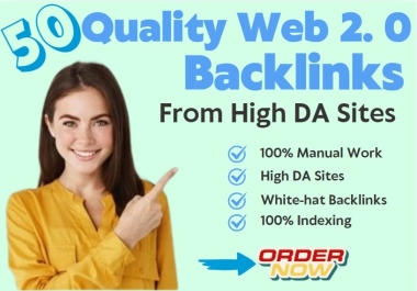 I will build 50 Quality Web 2.0 Backlinks to Boost Your Website