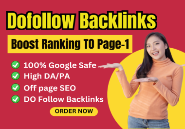 I will do 100 high quality dofollow link building off page SEO backlinks for google top