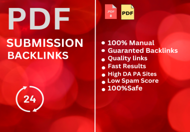 50 PDF submissions to Boost Business with SEO High-Quality PA DA and Low Spam