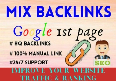 Boost Ranking with 1000 Unique white Hat High-Quality Mix SEO Backlinks