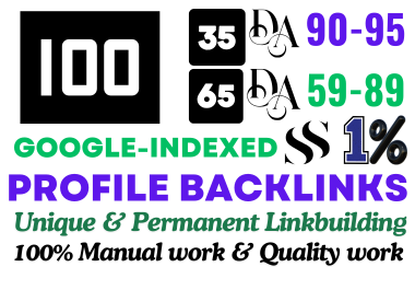 Ranking Booster 100 High DA Profile Backlinks &le 1 Spam Score