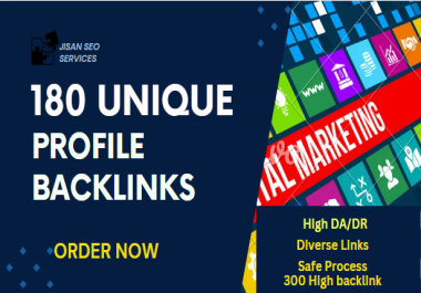 I will do high quality 180 Unique Profile Backlinks