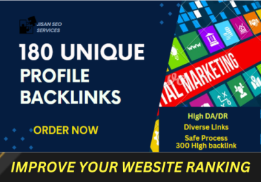 I will do high quality 180 Unique Profile Backlinks