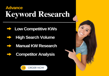 I will do keyword research with low competition and high search volume