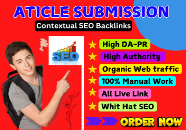 High-Quality 100 Article Submission to Top Websites & Blogs